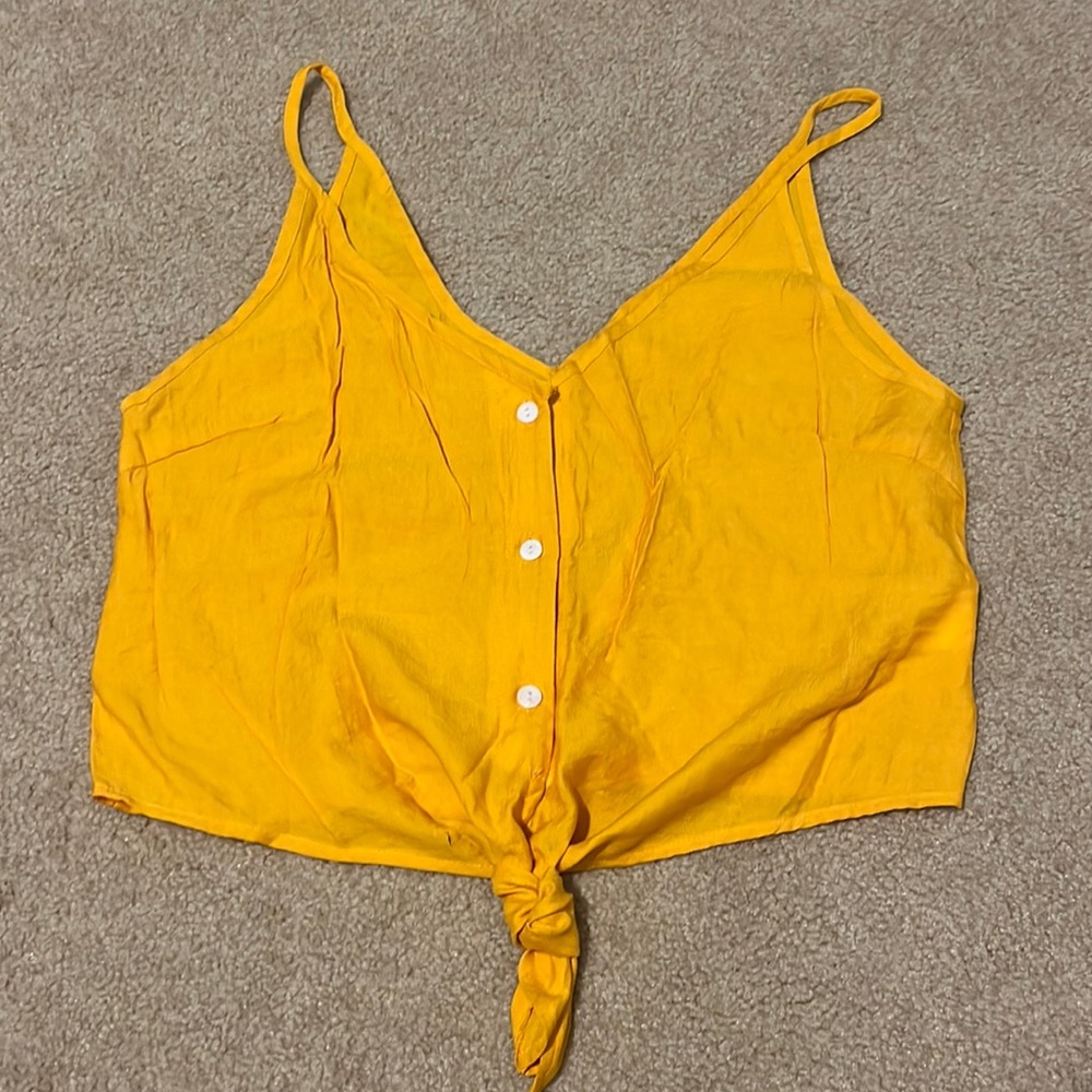 Yellow cropped tank